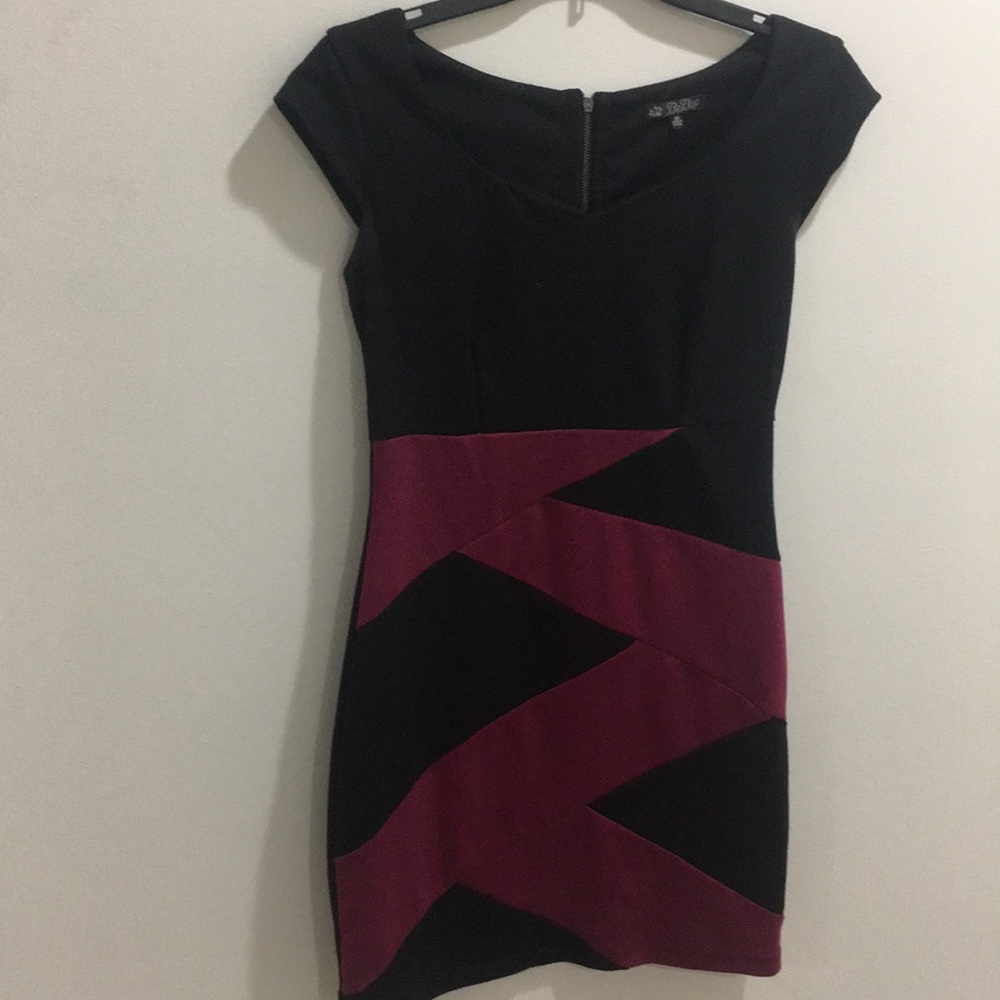 Black and pink dress